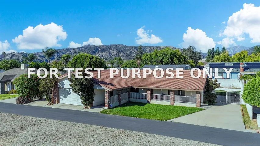 Demo/Test Data 3537 Damien Ave, La Verne, CA 91750