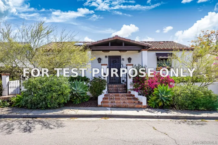 Demo/Test Data 2541 Haller St, San Diego, CA 92104
