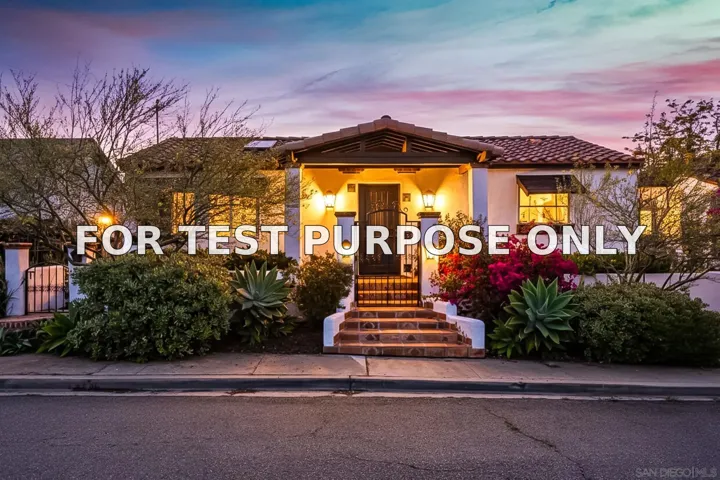 Demo/Test Data 2541 Haller St, San Diego, CA 92104