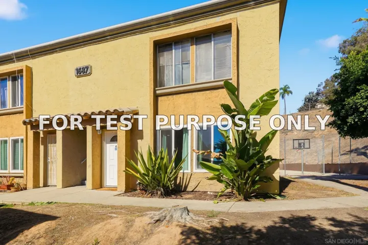 Demo/Test Data 1687 Pentecost Way Unit 4, San Diego, CA 92105