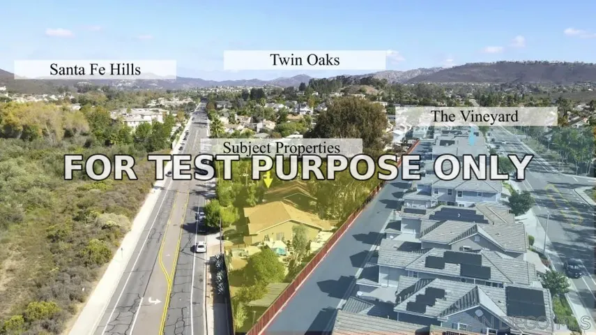 Demo/Test Data 545-551 Woodward St, San Marcos, CA 92069