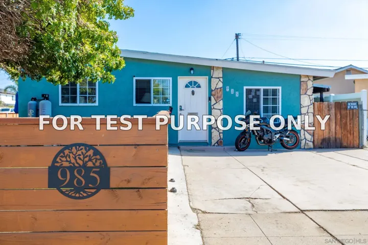 Demo/Test Data 985 Fern Ave, Imperial Beach, CA 91932