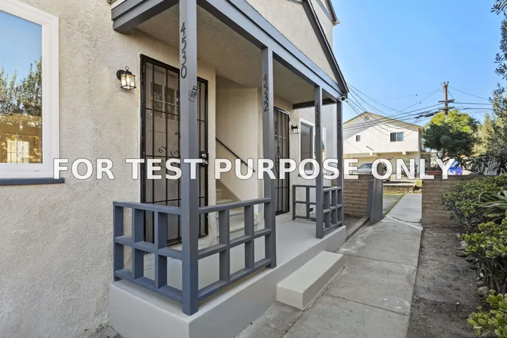 Demo/Test Data 4530 N 38th, San Diego, CA 92116