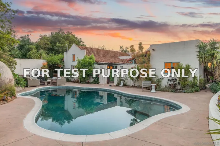 Demo/Test Data 16048 Saddle Summit Rd, Ramona, CA 92065