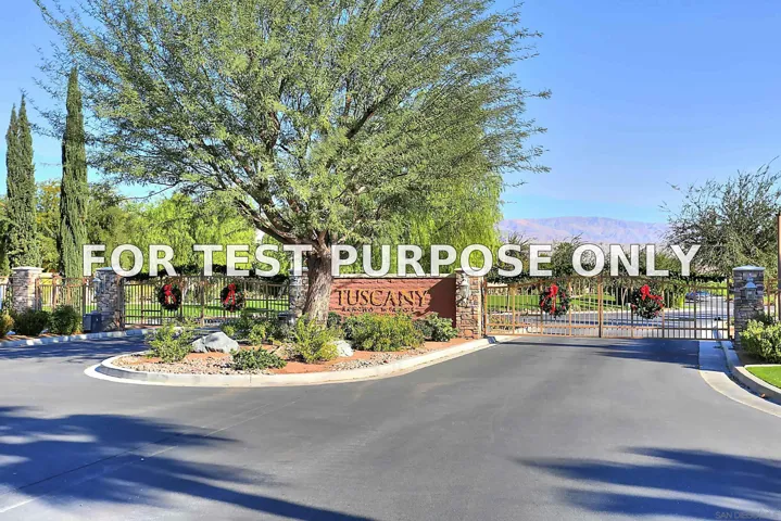 Demo/Test Data 164 Via Milano, Rancho Mirage, CA 92270