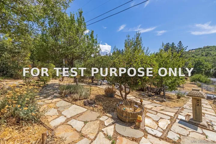 Demo/Test Data 2825 Lakeview Dr, Julian, CA 92036