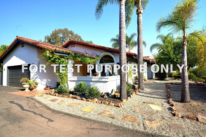 Demo/Test Data 17543 VIA DEL BRAVO, Rancho Santa Fe, CA 92067