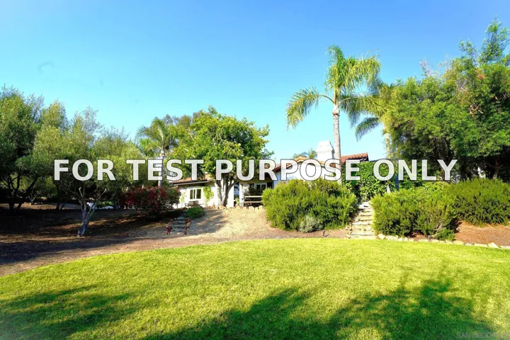 Demo/Test Data 17543 VIA DEL BRAVO, Rancho Santa Fe, CA 92067