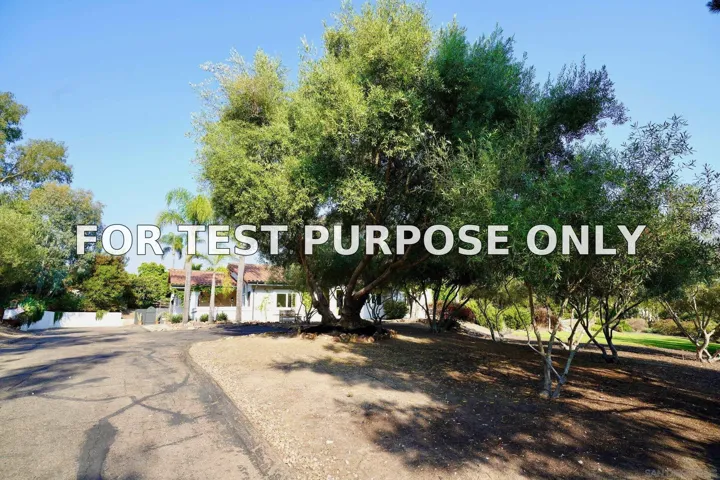 Demo/Test Data 17543 VIA DEL BRAVO, Rancho Santa Fe, CA 92067
