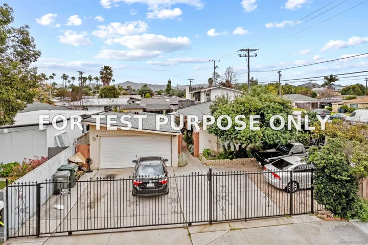 Demo/Test Data 603 Elmwood Drive, Escondido, CA 92025