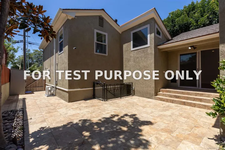 Demo/Test Data 886 Cordova St., San Diego, CA 92107