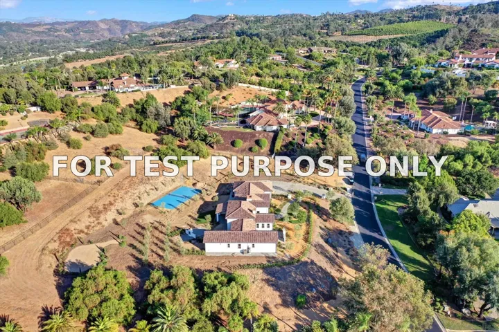 Demo/Test Data 5808 Lake Vista Dr., Bonsall, CA 92003