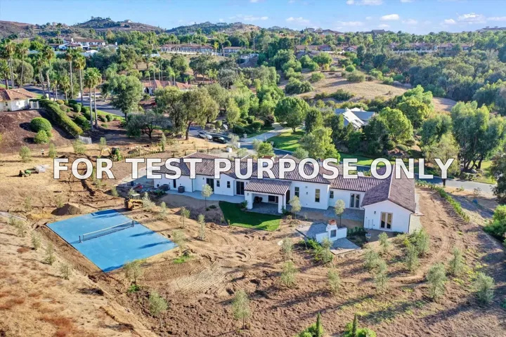 Demo/Test Data 5808 Lake Vista Dr., Bonsall, CA 92003