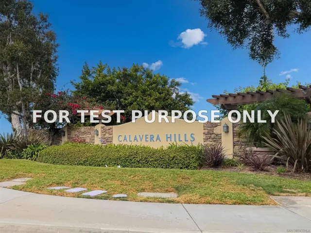 Demo/Test Data 3690 Strata Drive, Carlsbad, CA 92010