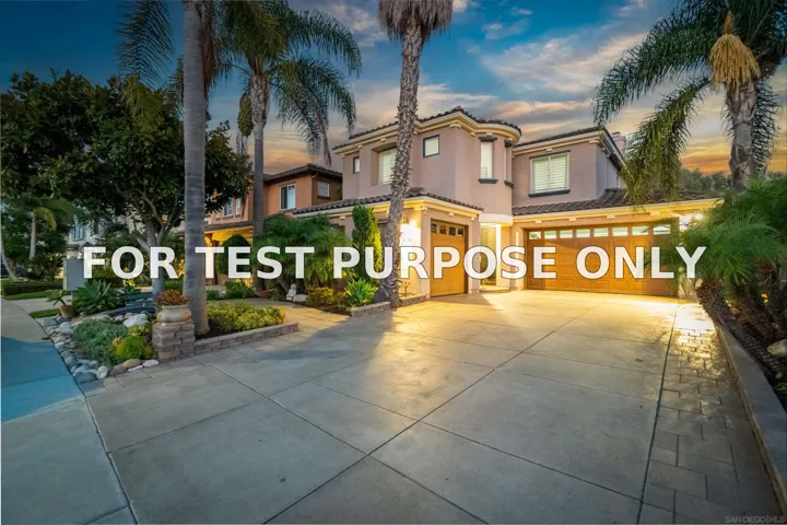 Demo/Test Data 3690 Strata Drive, Carlsbad, CA 92010