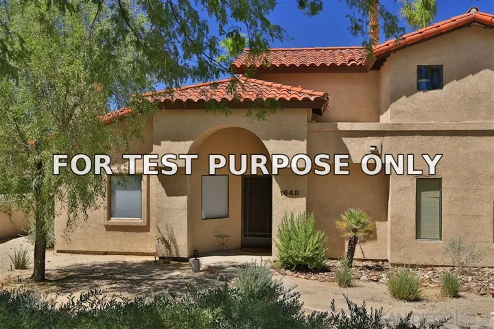 Demo/Test Data 1648 Las Casitas Dr, Borrego Springs, CA 92004