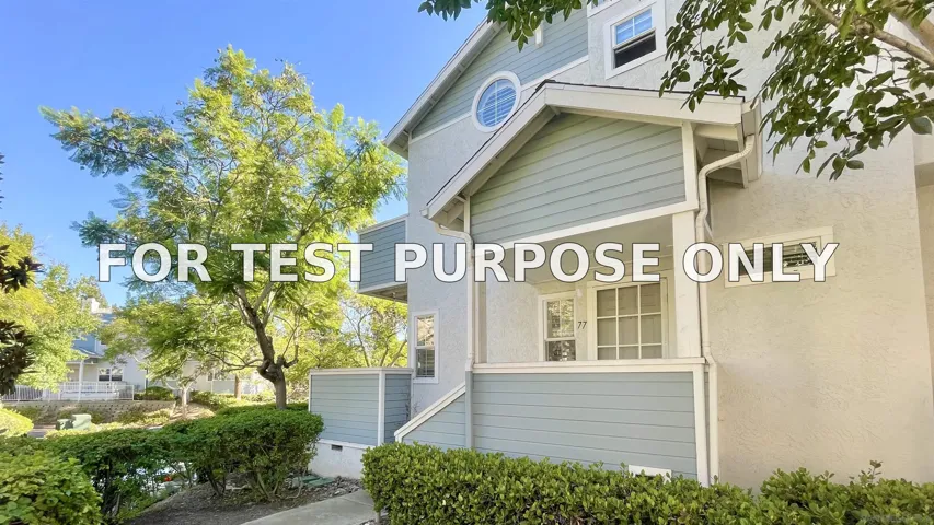 Demo/Test Data 10010 Scripps Vista Unit 77, San Diego, CA 92131