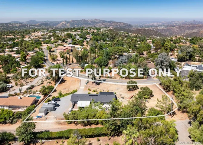 Demo/Test Data 2855 N Victoria Dr, Alpine, CA 91901