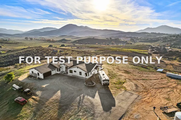 Demo/Test Data 13504 Hillside Estates Dr, Jamul, CA 91935