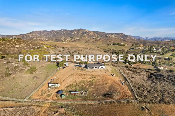 Demo/Test Data 13504 Hillside Estates Dr, Jamul, CA 91935