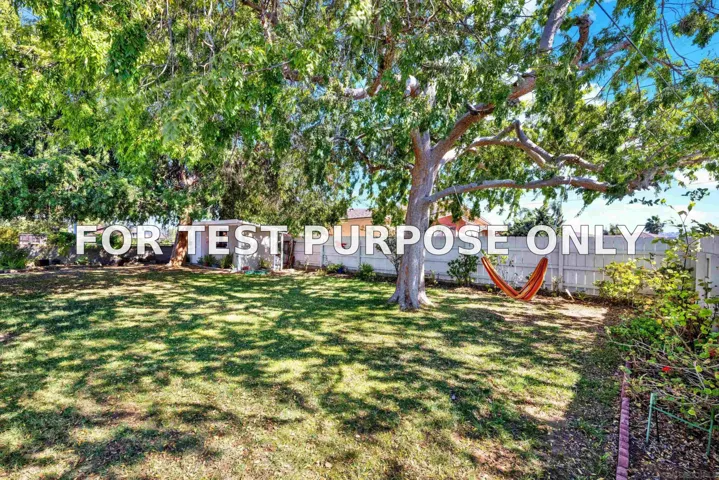Demo/Test Data 1945 Wedgemere Road, El Cajon, CA 92020