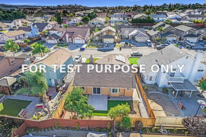 Demo/Test Data 1865 Sherbrooke St, San Diego, CA 92139