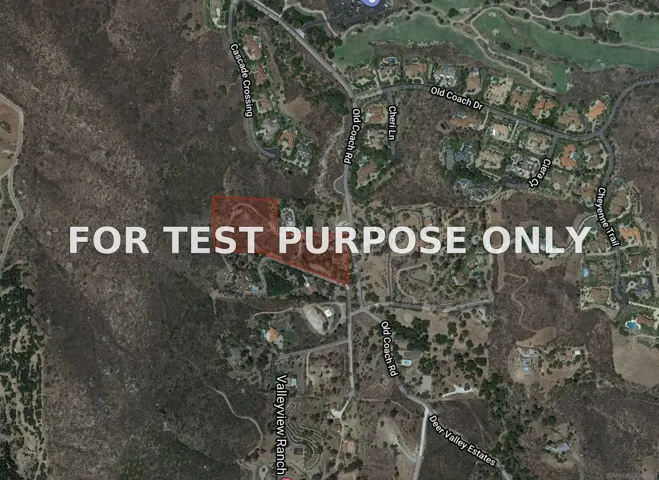 Demo/Test Data Old Coach Road Vacant Lot Unit 19, Poway, CA 92064