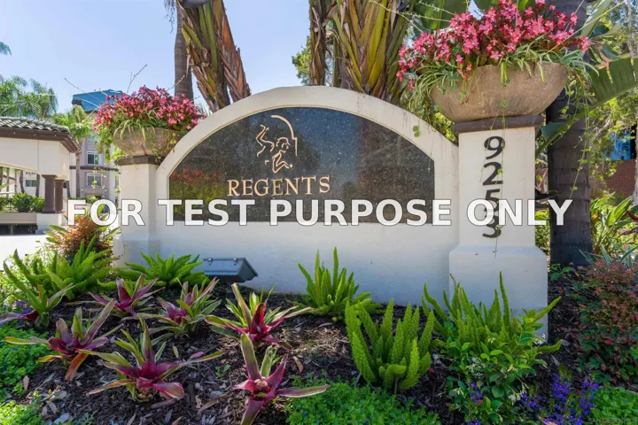 Demo/Test Data 4155 Executive Drive Unit E406, La Jolla, CA 92037
