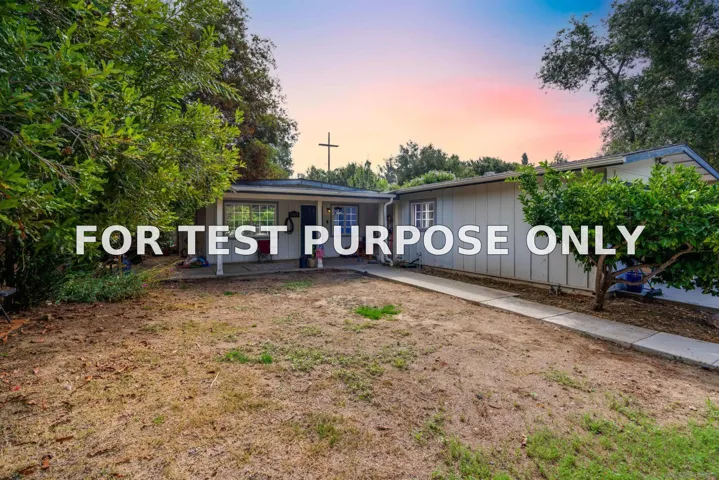 Demo/Test Data 1605 El Rancho Ln, Fallbrook, CA 92028