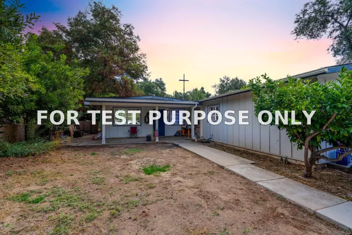 Demo/Test Data 1605 El Rancho Ln, Fallbrook, CA 92028