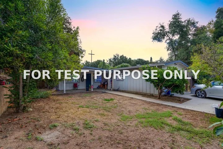Demo/Test Data 1605 El Rancho Ln, Fallbrook, CA 92028