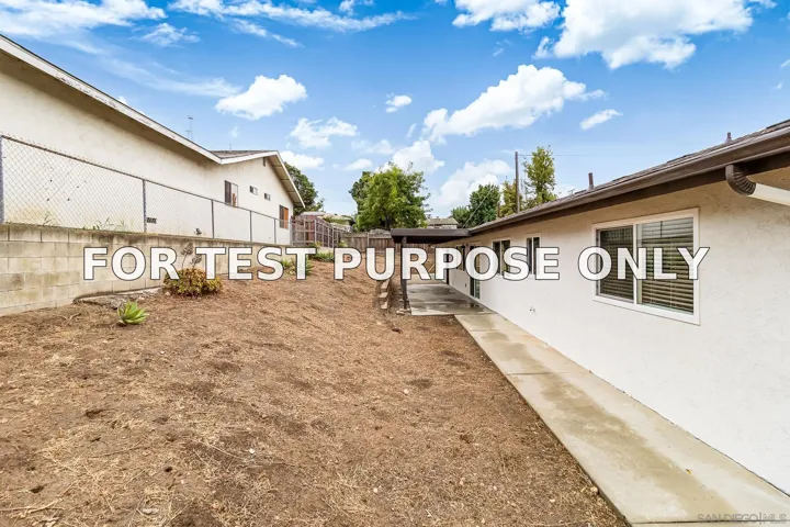 Demo/Test Data 6964 Mount Vernon Street, Lemon Grove, CA 91945