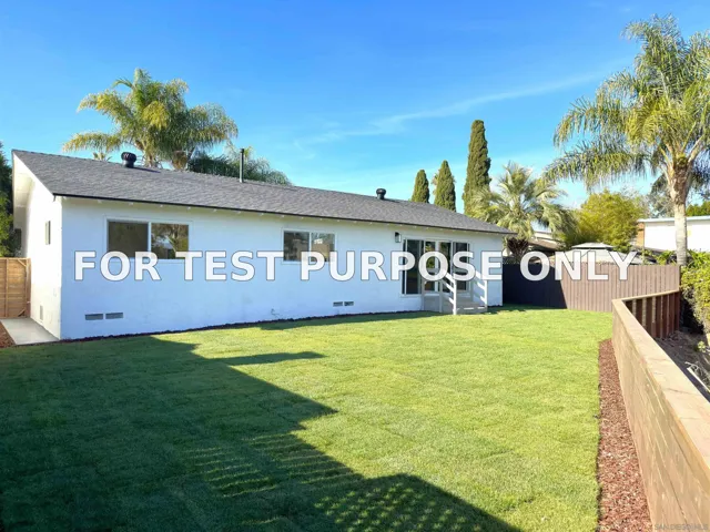 Demo/Test Data 3551 Pomeroy St, San Diego, CA 92123