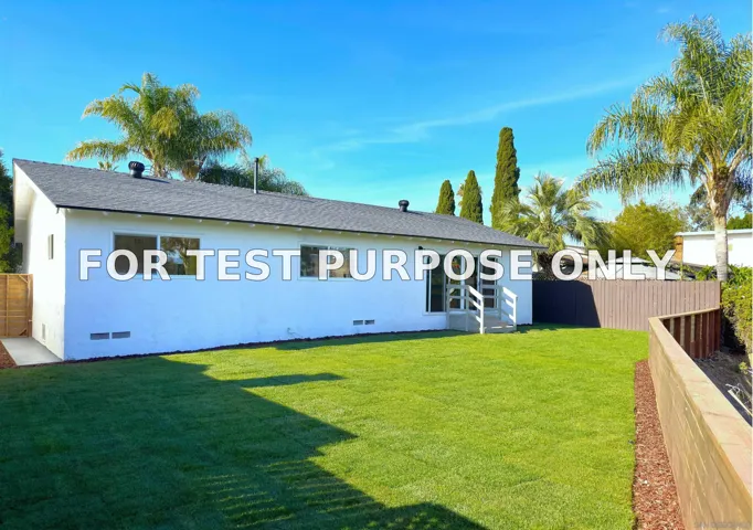 Demo/Test Data 3551 Pomeroy St, San Diego, CA 92123