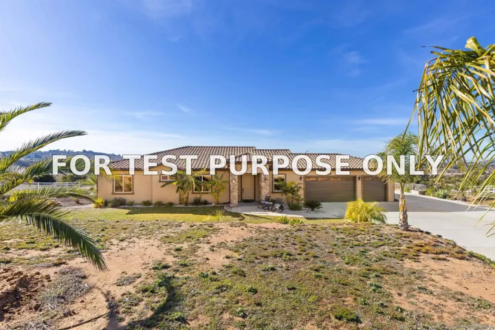 Demo/Test Data 31092 Rosebush Ln, Valley Center, CA 92082