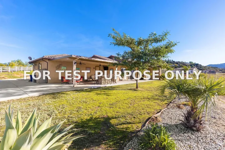 Demo/Test Data 31092 Rosebush Ln, Valley Center, CA 92082