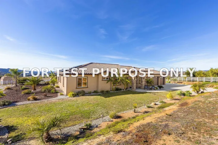 Demo/Test Data 31092 Rosebush Ln, Valley Center, CA 92082
