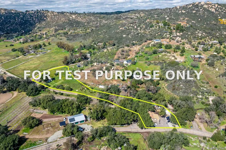 Demo/Test Data 17510 Lyons Creek Rd, Jamul, CA 91935