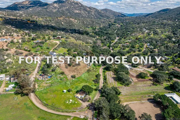 Demo/Test Data 17510 Lyons Creek Rd, Jamul, CA 91935