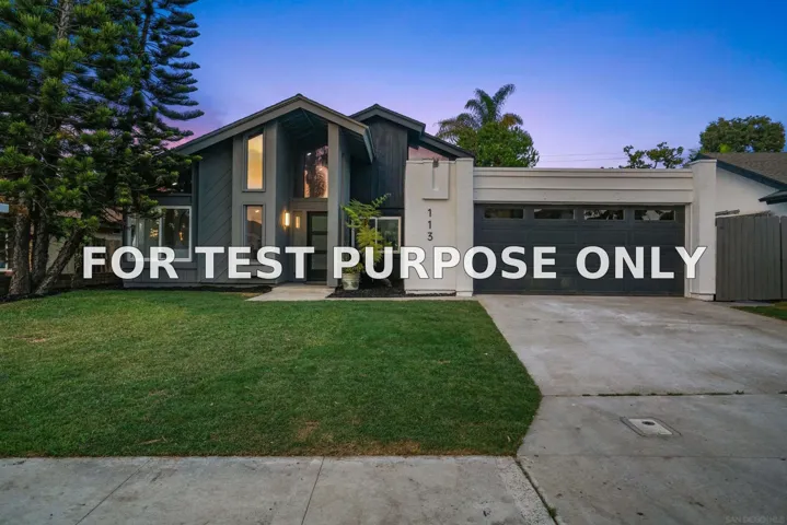 Demo/Test Data 113 Solace Ct, Encinitas, CA 92024