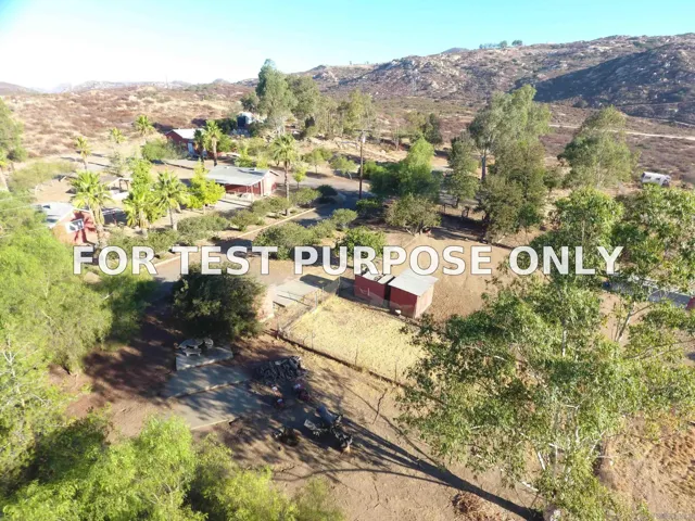 Demo/Test Data 626 Emery Rd, Tecate, CA 91980