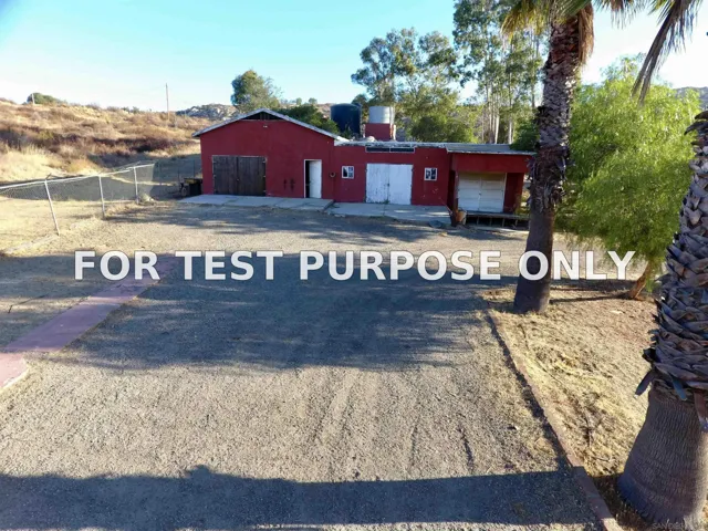 Demo/Test Data 626 Emery Rd, Tecate, CA 91980