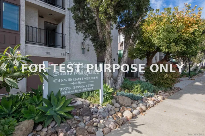 Demo/Test Data 3796 Alabama St Unit A219, San Diego, CA 92104