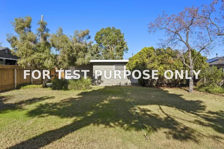 Demo/Test Data 999 Grant Avenue, El Cajon, CA 92020