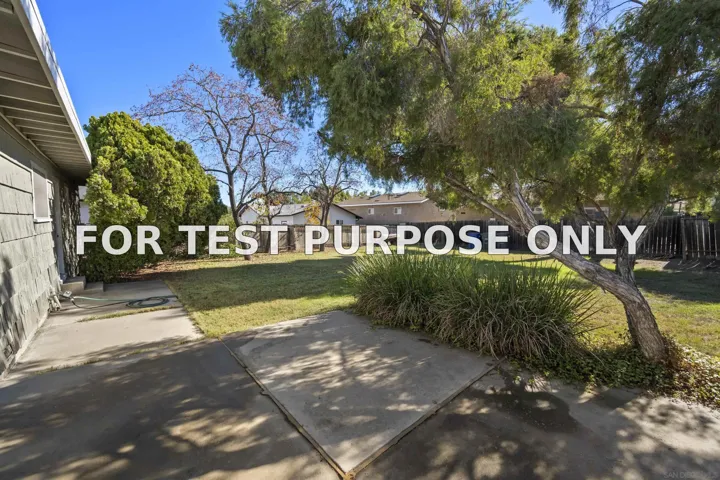 Demo/Test Data 999 Grant Avenue, El Cajon, CA 92020