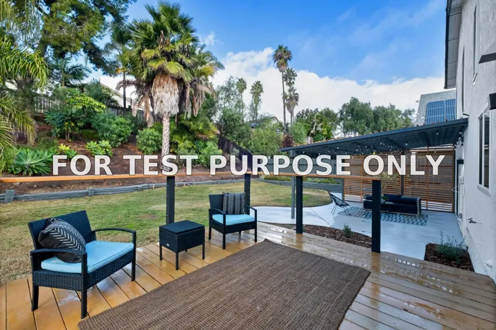 Demo/Test Data 9540 Via Pereza, San Diego, CA 92129