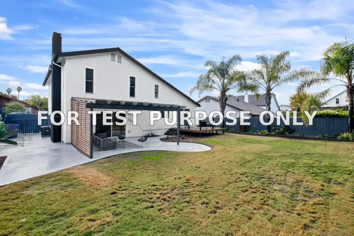 Demo/Test Data 9540 Via Pereza, San Diego, CA 92129