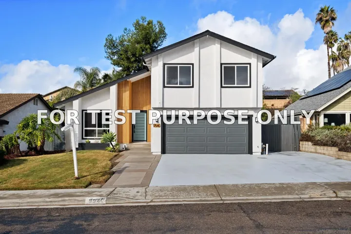Demo/Test Data 9540 Via Pereza, San Diego, CA 92129