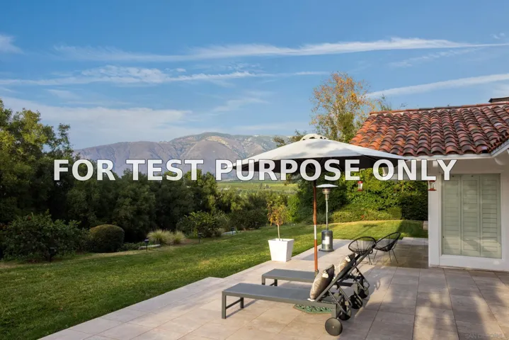 Demo/Test Data 15827 Pauma Valley Dr, Pauma Valley, CA 92061