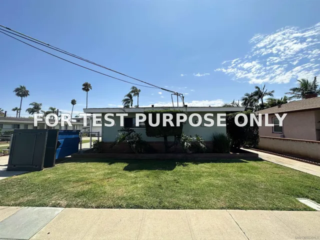 Demo/Test Data 468 Davidson Street, Chula Vista, CA 91910